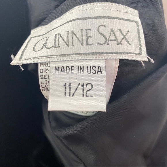 GUNNE SAX Vintage Black Velvet A-Line Dress 11/12 - Picture 4 of 5